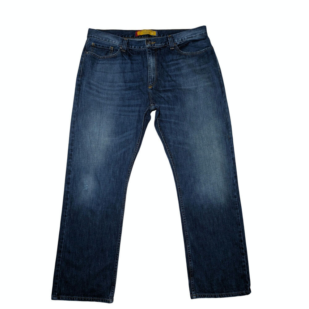 Filthy Dripped Men's Classic Dark Jeans 40x32 Straight Leg 100% Cotton